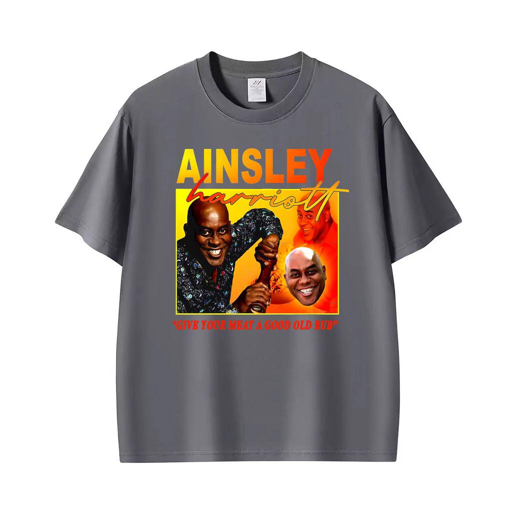 Lustiges Meme Ainsley Harriott Give Your Meat A Good Old Rub T-Shirts Unisex Unisex Mode Oversized T-Shirt Lässig 100% Baumwolle T-Shirt