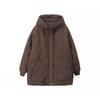 Mid-Length Retro Casual Plus Size Women's Hooded Cotton Jacket - Winter 2024