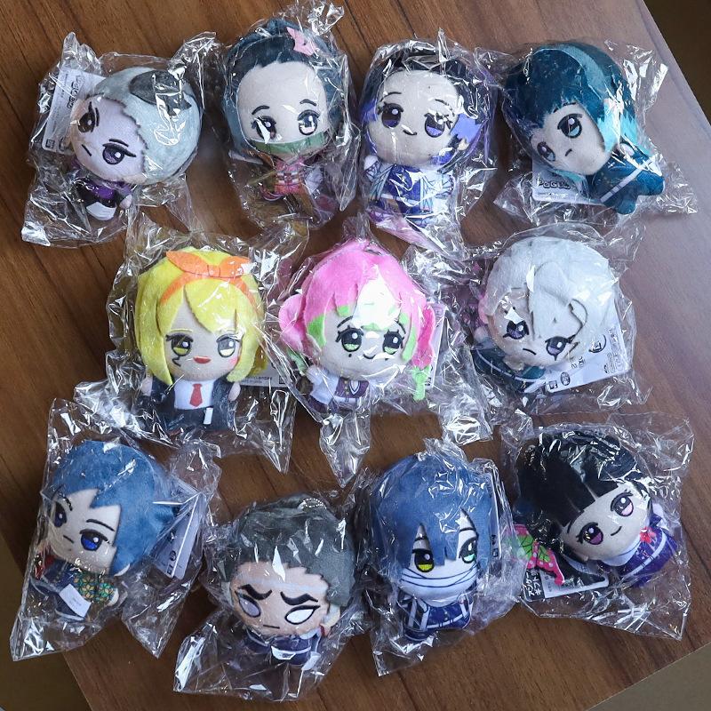 Non-Toxic New 10Cm Anime Demon Slayer Tomioka Giyu Kamado Tanjirou Kamado Nezuko Agatsuma Zenitsu Shinazugawa Genya Plush Toy Doll Gift