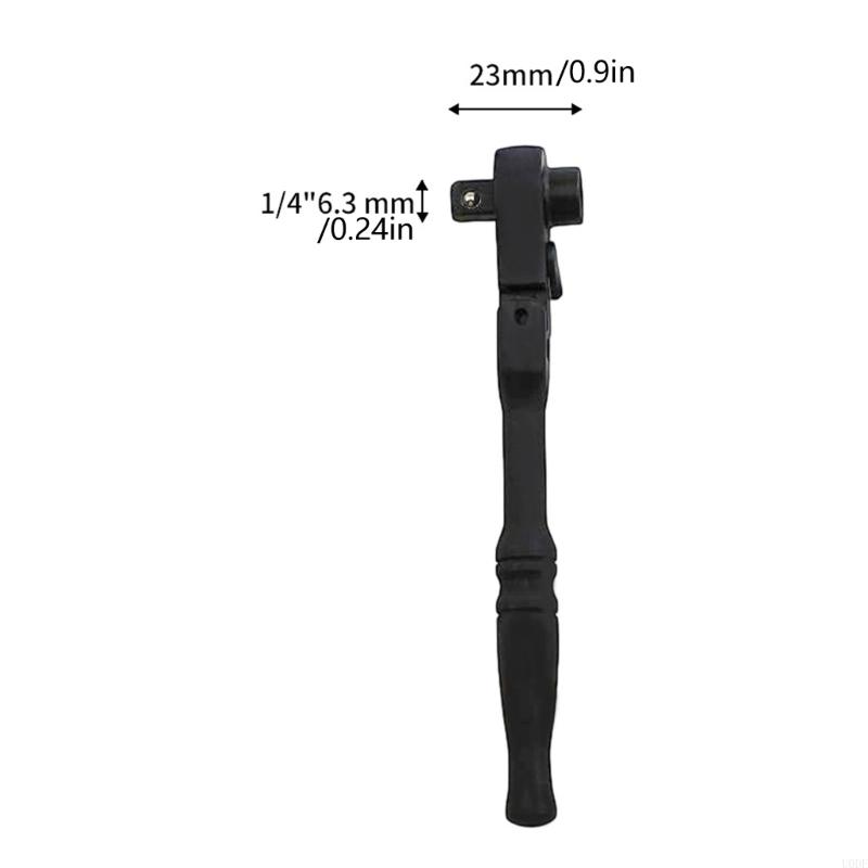Adjustable Head Ratcheting Wrench Socket Bit High Strength Steel Portable Design
