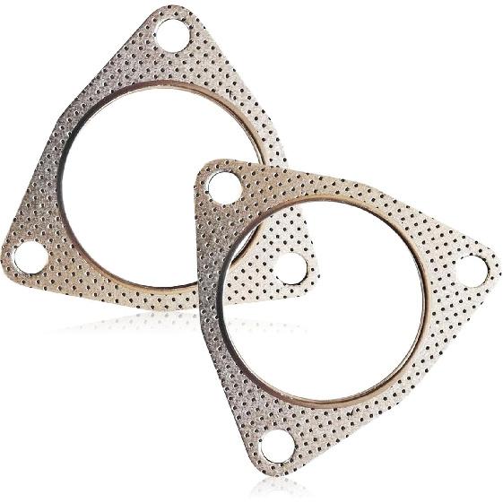 

2 PCS Car Exhaust Pipe Gasket, 2.48 Asbestos Resistant High Temperature High Pressure Three-hole Exhaust Flange Sealing Gasket, Modification 2 PCS #2.99 серебряный