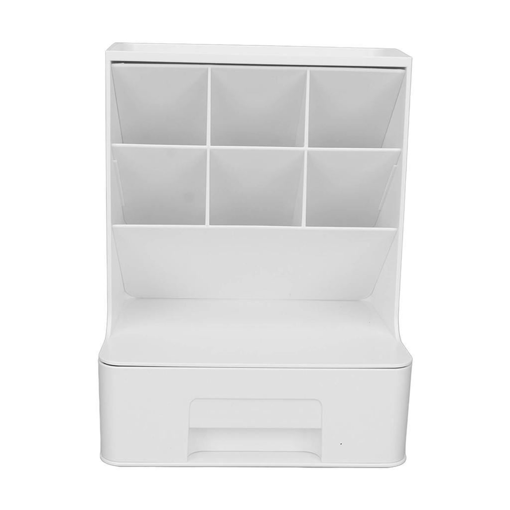 Caja de Almacenamiento Diseño de Enchufe Oblicuo Gran Capacidad Plástico Portalápices Organizador Estante de Almacenamiento de Escritorio