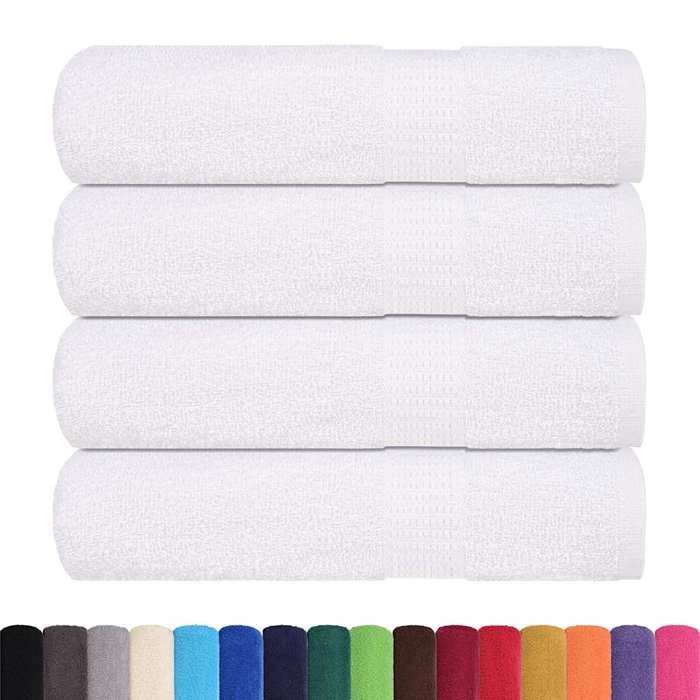 VidaXL Bath Towels 4 Pcs White 100x150 Cm 360 G/m² 100% Cotton, Towel, Set of Bath Towels, Towel 136658