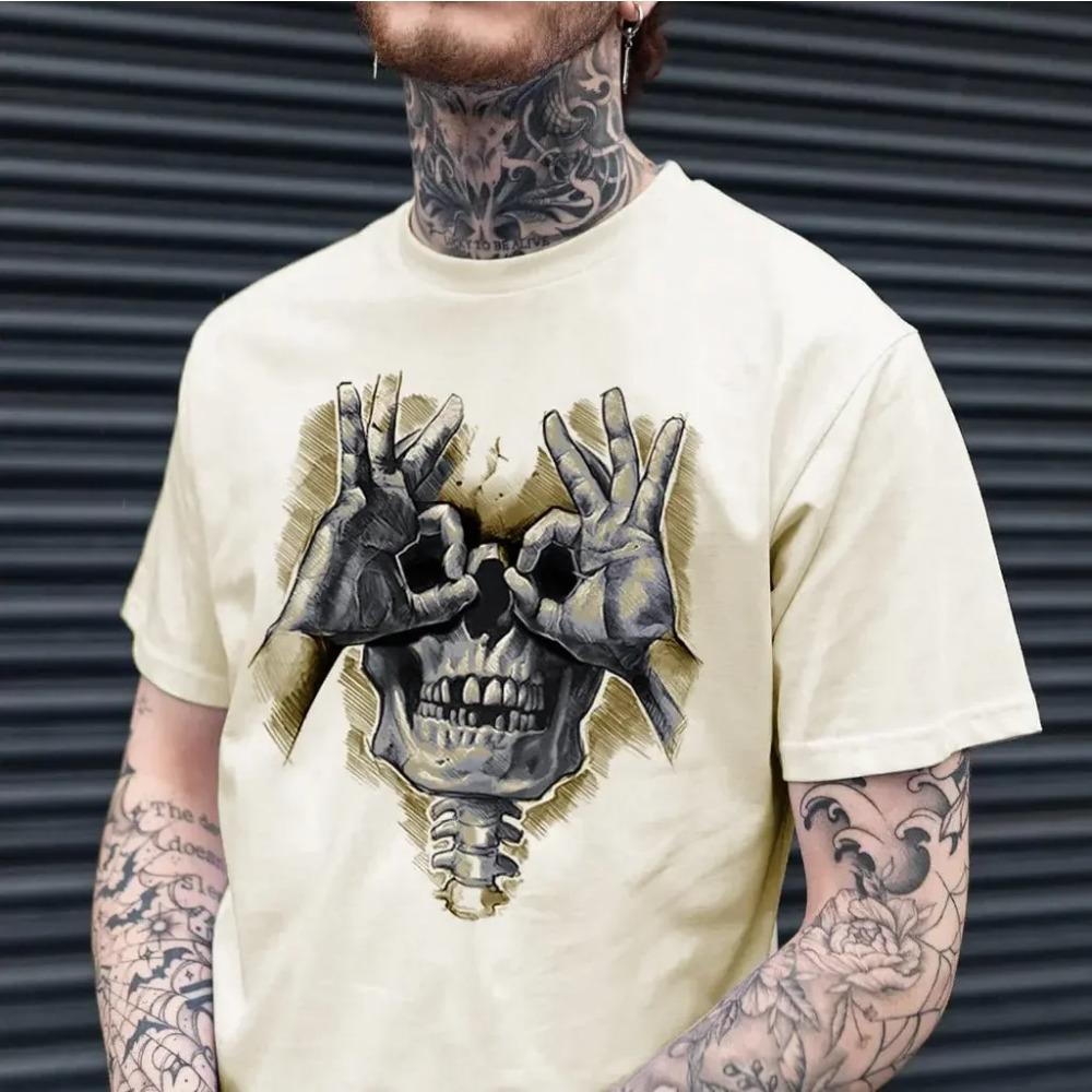 2024 Weird Pattern Print  Men Custom Popular T Shirt Casual Summer Drop Shoulder Short Quick Dry Sleeves Male Custom XS-6XL Cool