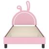 Kids Bed Frame with Headboard Pink 80 X 200 Cm PU