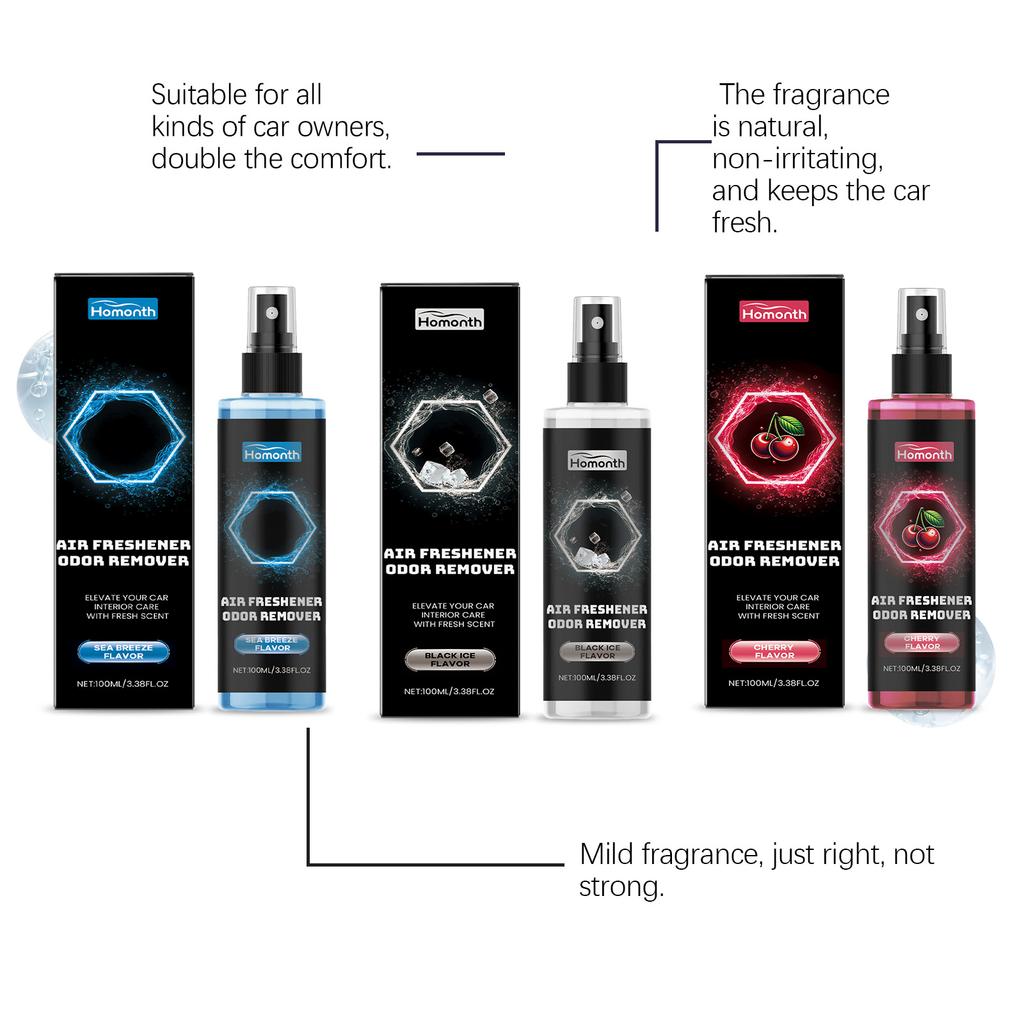Car Flavoring Car Air Fresheners Perfume Cherry/Ice/Sea Flavor Long-Lasting Auto Aromatherapy Car Interior Deodorant Supplies