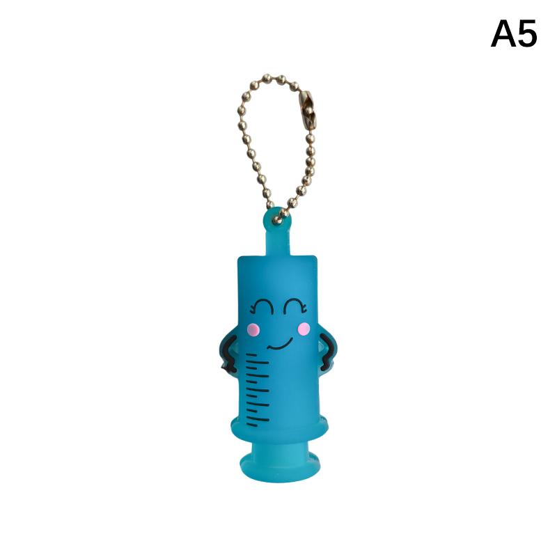 Ampoule Bottle Opener Pendant Soft Gel Ampoule Keychain Syringe-Shaped Nurse Doctor Ampoule Opener Medication Vial Breaker Tool