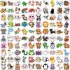 100 Cartoon Animals Illustrations Graffiti Stickers Guitar Notebook Suitcase DIY Waterproof