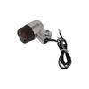 Universal Round Mini European Turn Signal, Silver/Smoke, M10*60mm with Mounting Stay, Set of 4
