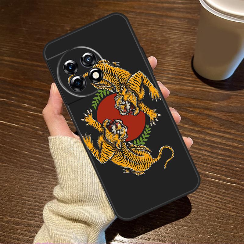 Tiger Red Sun Japan Art For OnePlus 15 13 12 11 15R 13R 12R 8T 10T 13T Case For OnePlus Nord 5 CE 2 3 4 Lite N20 N30