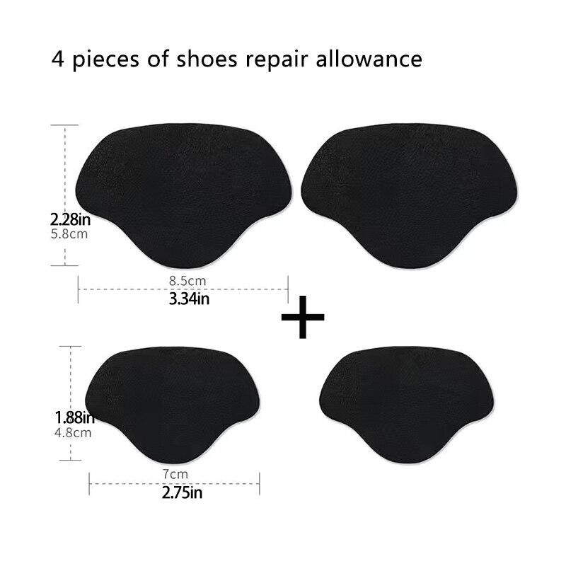 4pcs Black Insoles Heel Repair Subsidy Stickers For Sport Shoes Adjustable Size Thicker Antiwear Feet Pad Foot Care