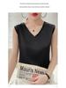 Women's Satin Wide Shoulder V-Neck Camisole Top - Summer, Loose, Sleeveless, Versatile