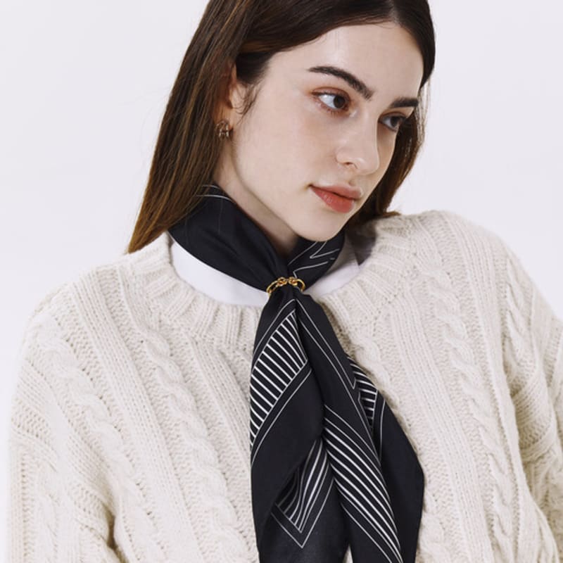 ONSZ logo silk scarf