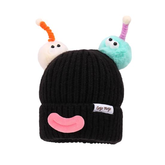 Sausage Mouth Knitting Hat Cartoon Plush Doll Decor Warm Cozy Plush Doll Hat Cold Weather Winter Headwear