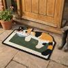 Absorbent Cartoon Cat Carpet Irregular Shaped Shower Carpet Soft Bathroom Floor Mat  Bedroom