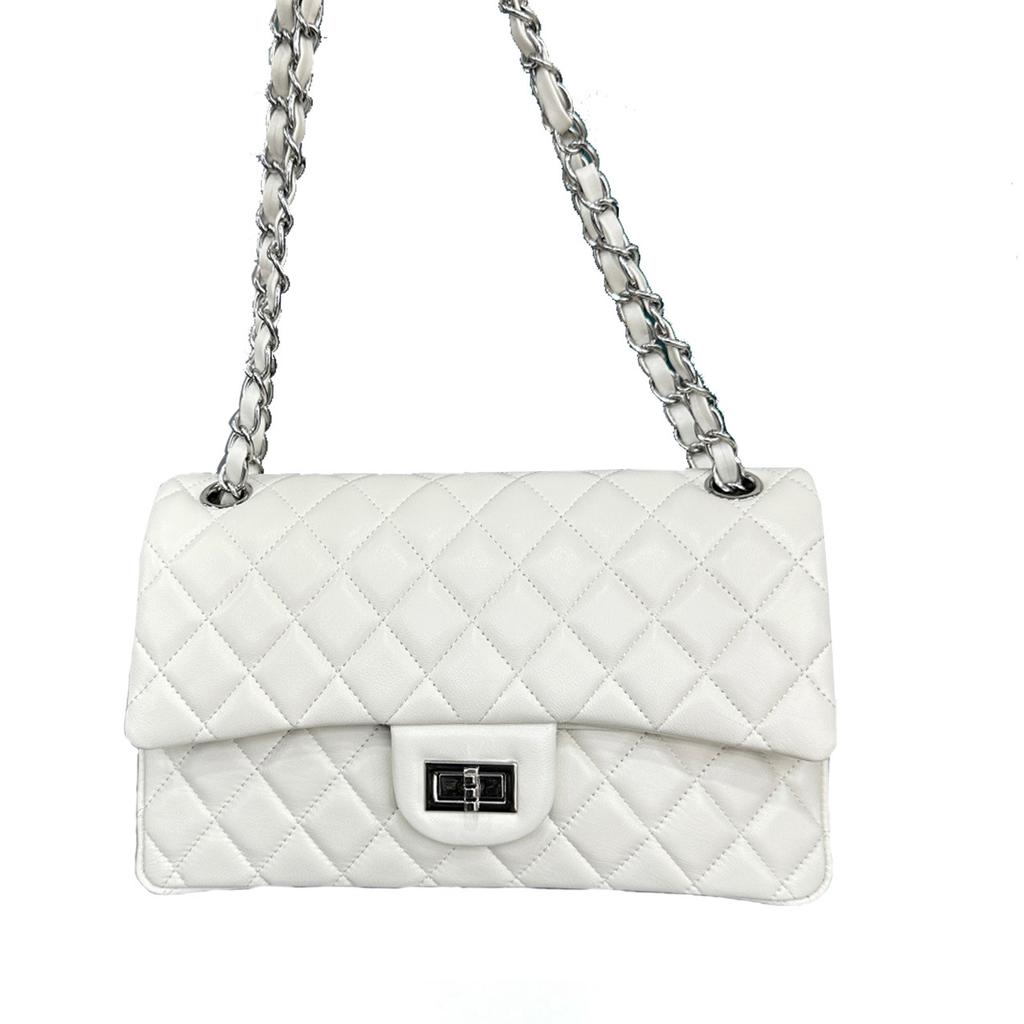 Neue Rhombus-Ketten-Tasche aus erstschichtigem Schafleder, trendige Mode, vielseitig, Pendler-, Unterarm-, Schulter-, Umhängetasche, tragbare Damentasche