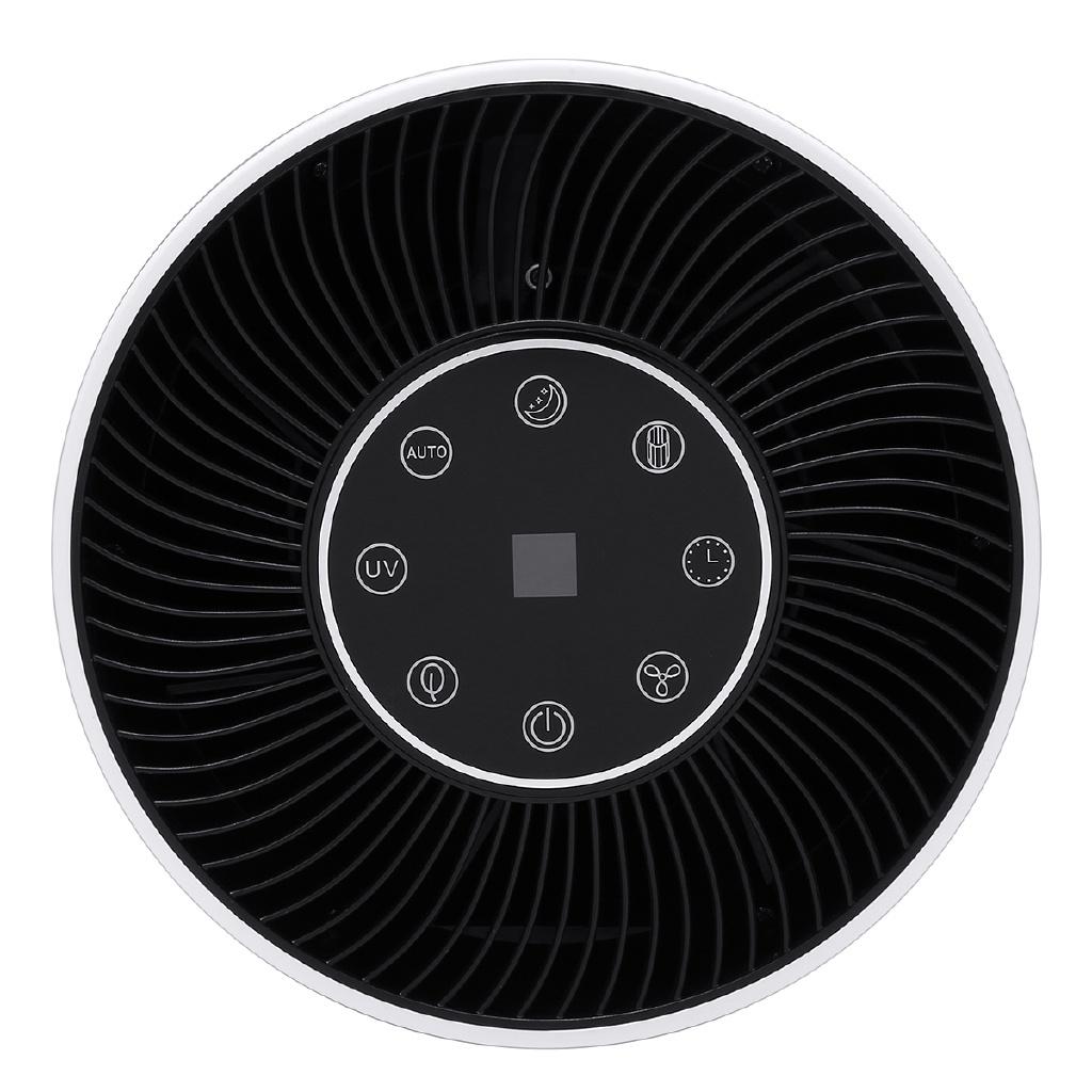 24W Desk Air Purifier True HEPA Filter Air Cleaner Smoke Dust Odor PM2.5 Eliminator for Allergiesc Pets Dander Smoke 218x218x323mm