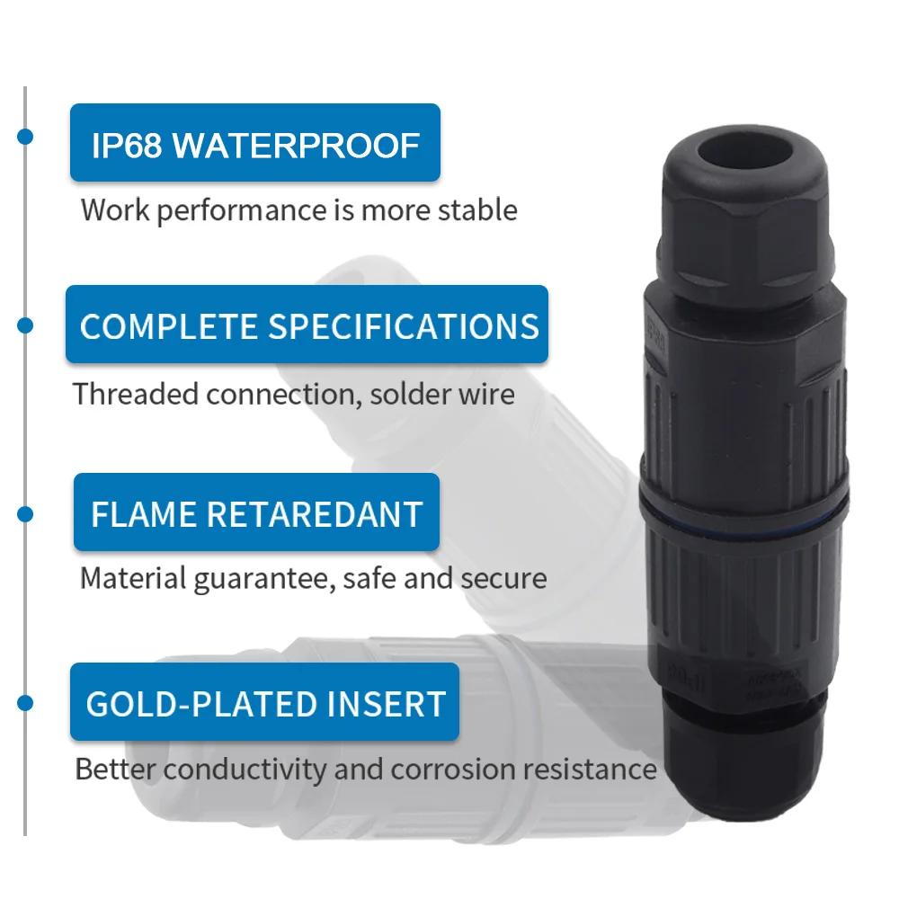 IP68 Wasserdichter Kabelverbinder Schnellanschluss 2 in 2 aus 3 in 3 aus 2/3 Pin Elektrischer Klemmenadapter Drahtverbinder