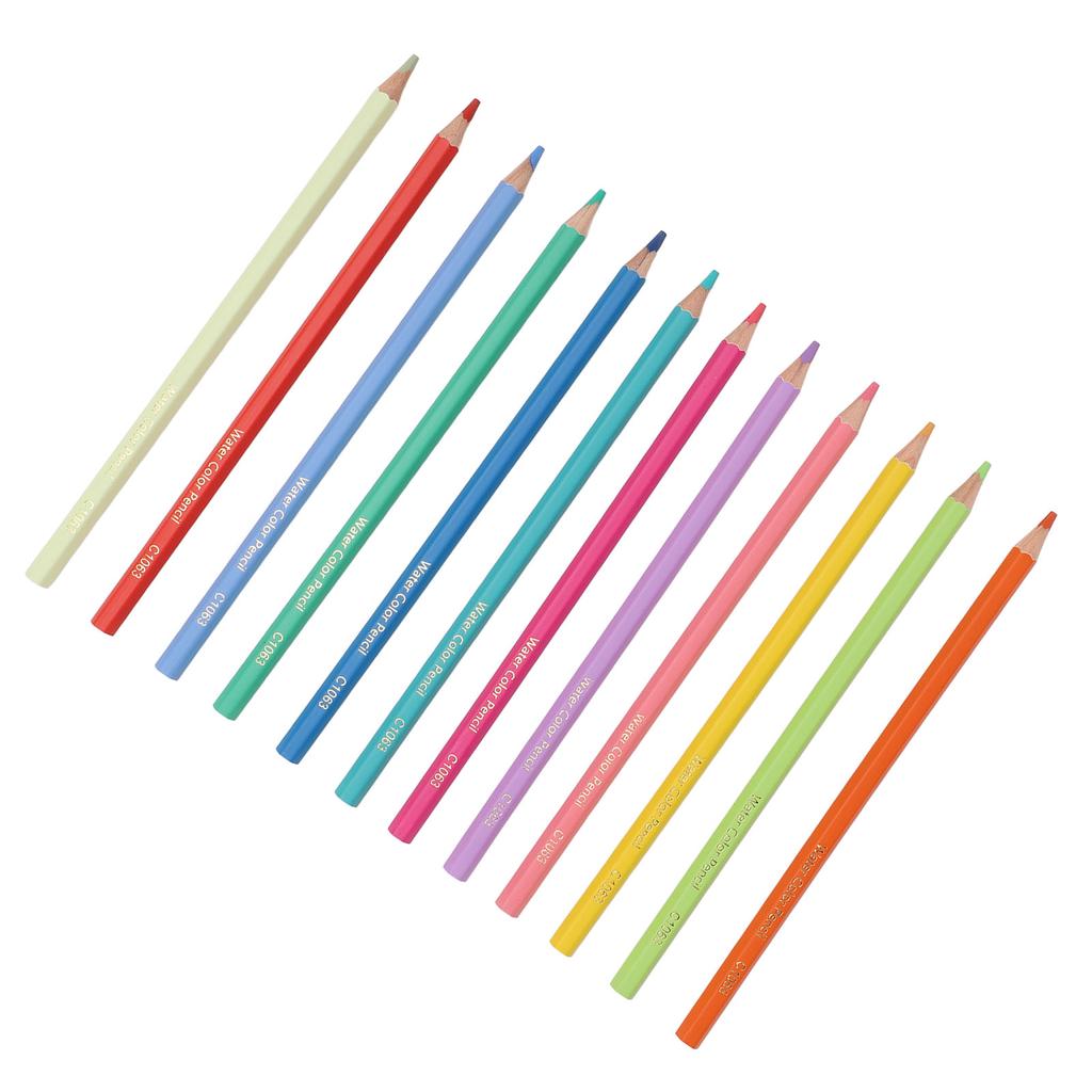 12 Color Pencil Set Hex Anti Slip Wooden Handle Vibrant Vivid Colors Pencil Set for Writing Calligra