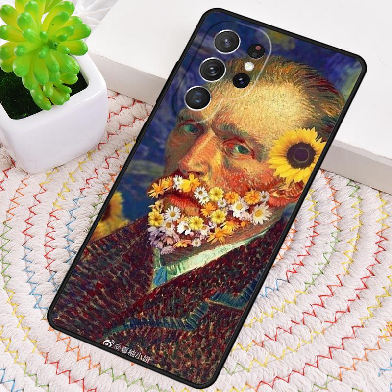 Paintings Starry Night Van Gogh Silicone Phone Case For Samsung Galaxy note 10 pro S26 S25 S24 S23 S22 S21 Plus Ultra Capa Cover
