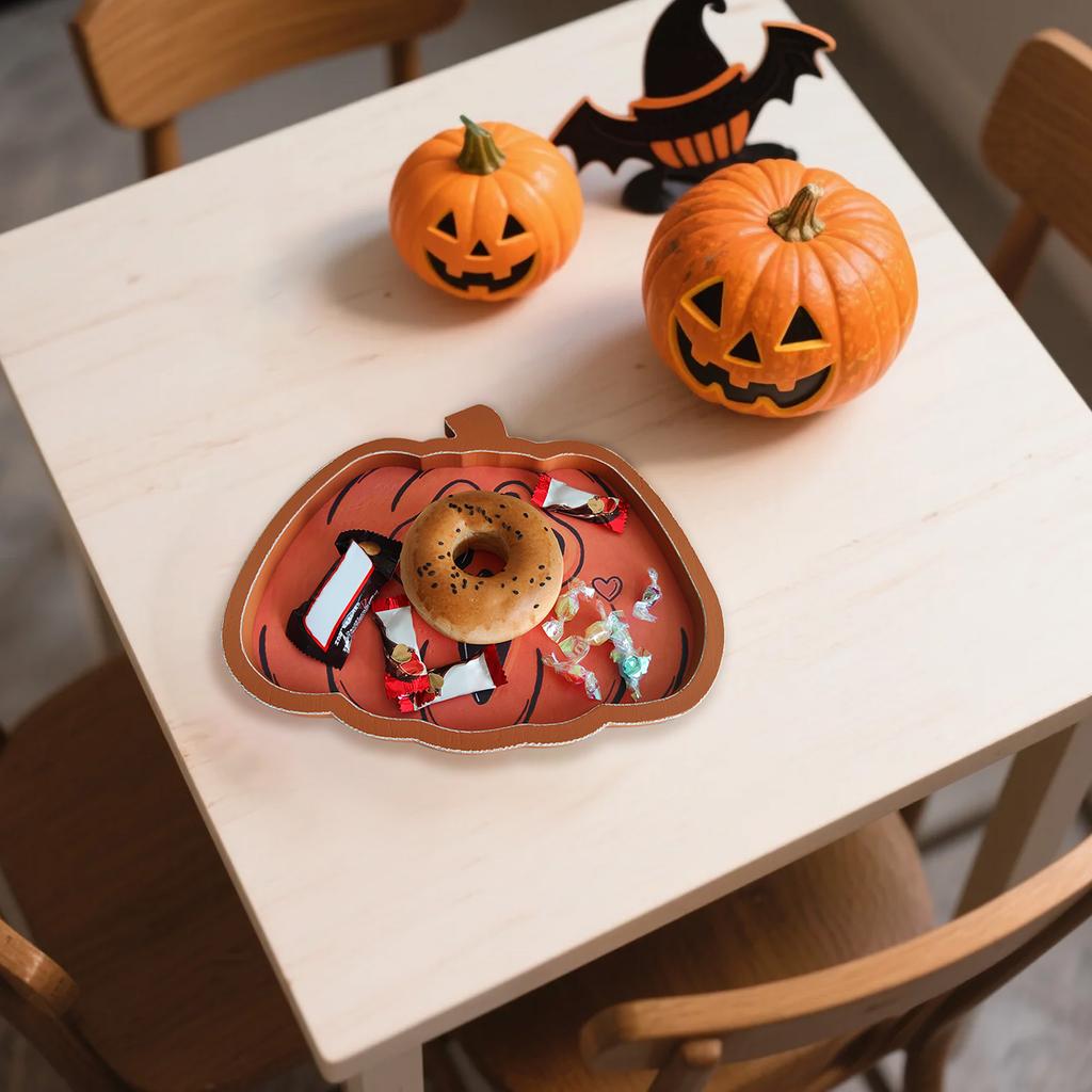 Pumpkin Serving Tray Bowl Halloween Pumpkin Plate Pumpkin Themed Cake Plate Halloween Pumpkin Board Pumpkin Board