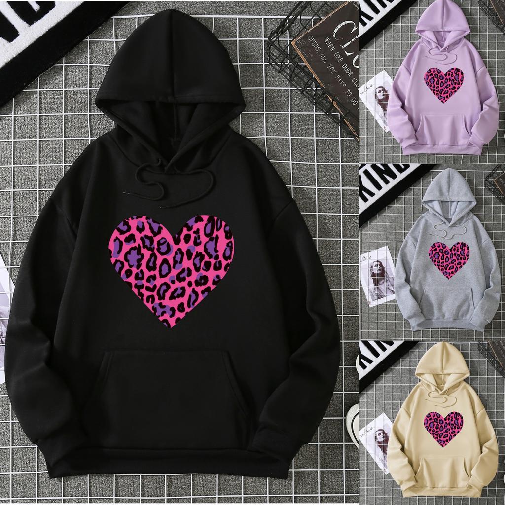 Real autumn and winter trend printed sweater women's 2025 new hooded casual jacket women's ins large size hoodie