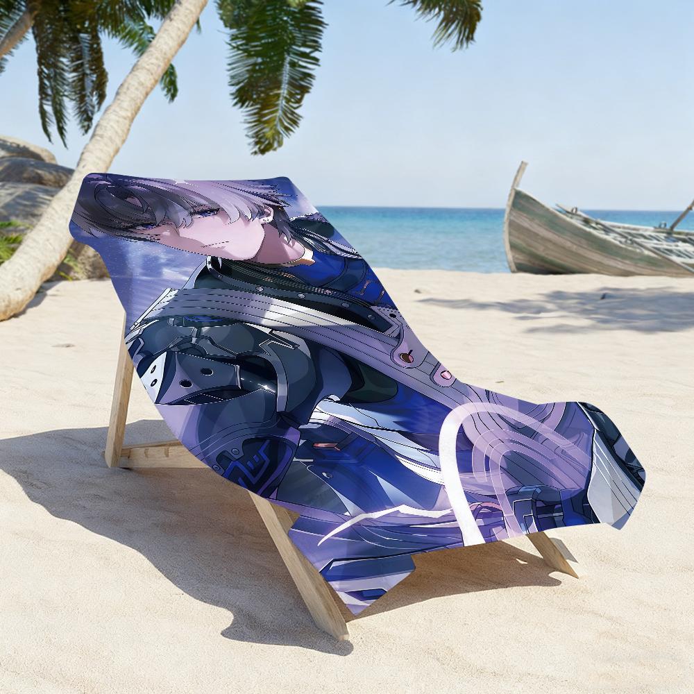 Game Xiangli Yao Wuthering Waves Towel Sports Quick Dry Travel Camping Gear Sandproof Soft Light Large Beach Towel