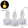 1/12PCS LED Candle Lights Flameless Battery Electronic Acrylic Lamp Crystal Wishing Tealight Warm Wedding Birthday Party Decor