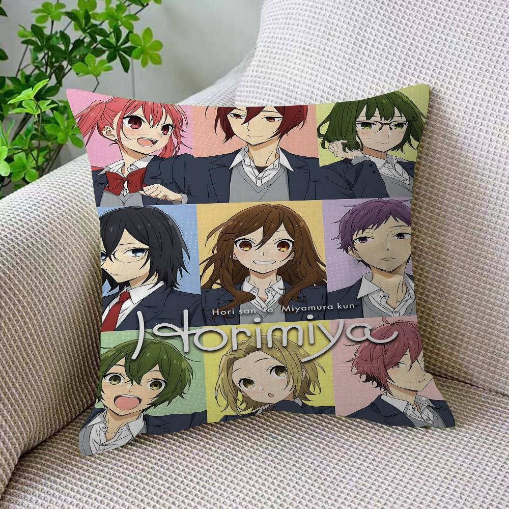 Anime Figure Horimiya Pillow Anime Pillow Sofa Bed Head Pillow Cover Cushion Cover 45x45 Cm Fashion