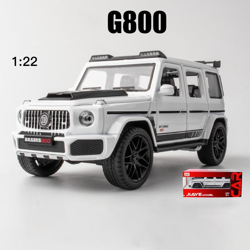 1:Benz G800 litý model auta v měřítku 22, stahovací autíčko se světlem a zvukem pro chlapce, dospělé dárek
