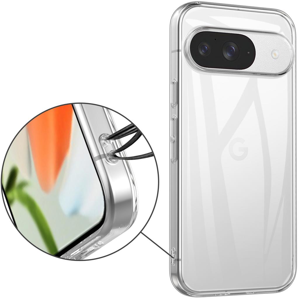 For Google Pixel 9/9 Pro Case Anti-Fingerprint Crystal Clear TPU Phone Cover
