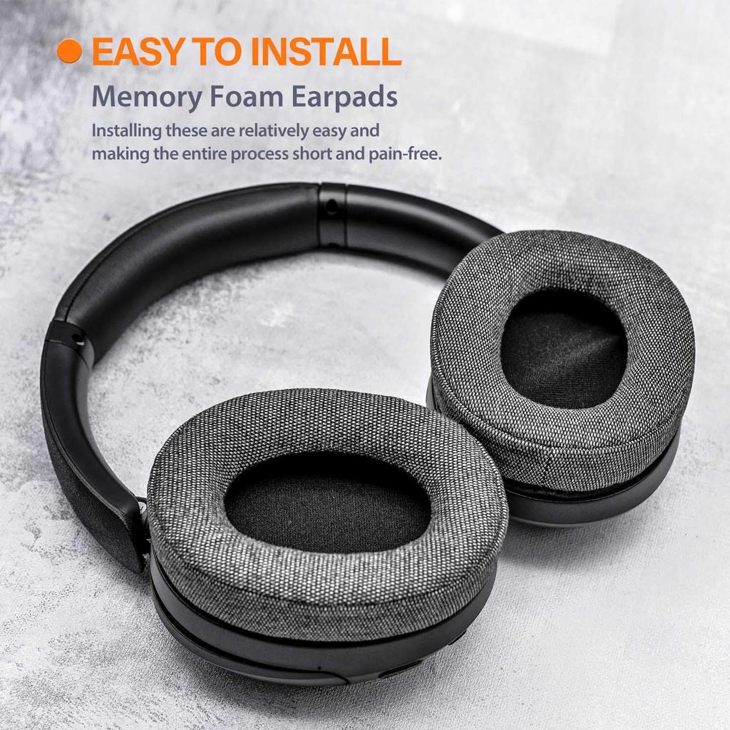 WH-XB910N Ear Pads - TRANSTEK Replacement Ear Cushion Compatible with WH-XB910N XB910 N Headphones (Grey Fabric)