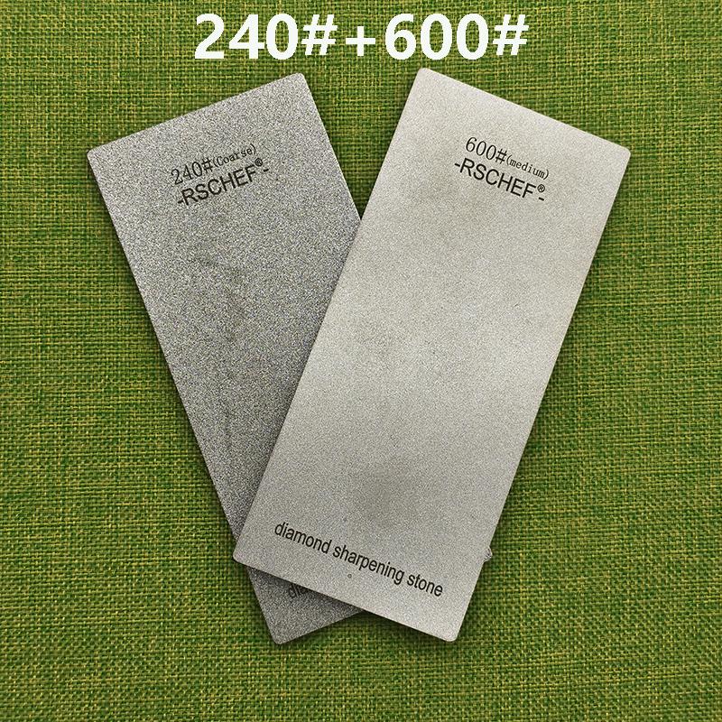Алмазные точильные камни 240/400/600/1000 грит Точилка для ножей Нескользящая основа Набор инструментов для заточки кухонных ножей Пластина-хлопья as shwon
