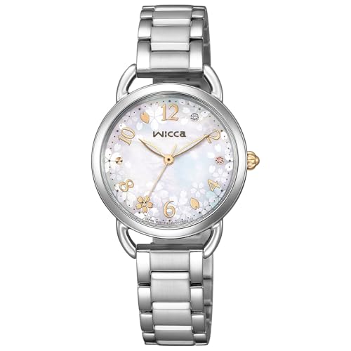 

Citizen Водонепроницаемые наручные часы Wiccan Solar Tech с розовым сменным ремешком 2way Silver Sakura Limited Model KP6-014-21 женские