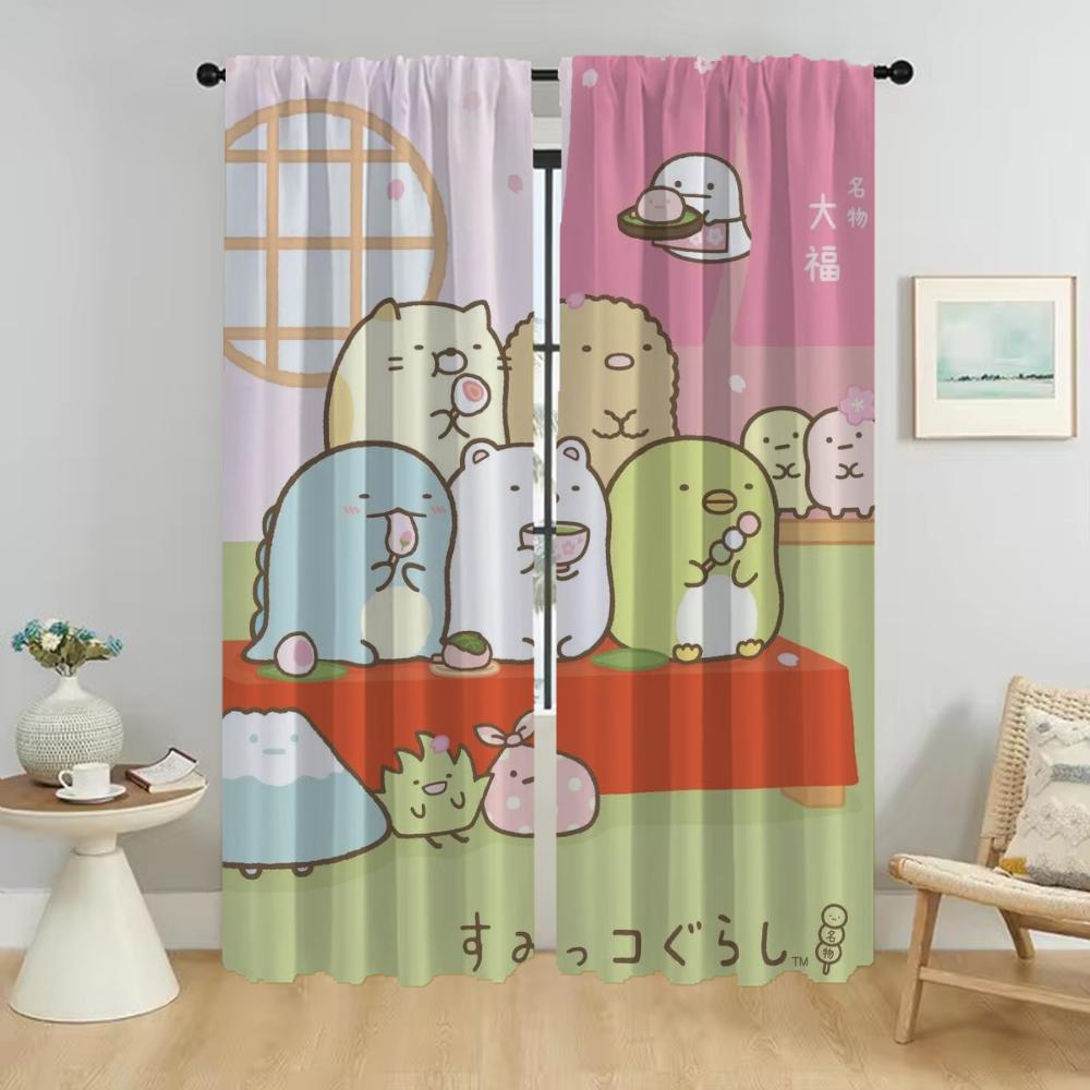 

Sumikko Gurashi Blackout Curtain for Room 2 Panel Tulle for Bedroom Curtains Child Room Home Interior Curtains Shades Partition W50xH70cmx2pcs-CL