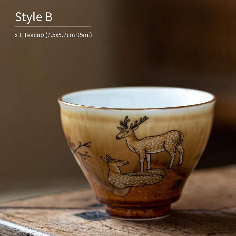 Ceramic Tea Cup Kiln Change Kung Fu Tea Set