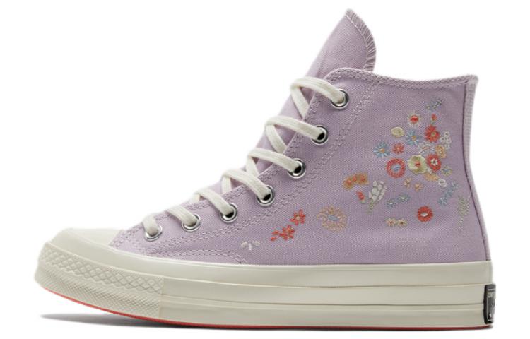 Chuck 70 Wmns Converse High 'Embroidered Floral Print - Pale Amethyst' Women's A01584C