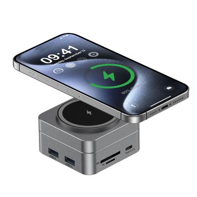 Estação de carregamento portátil 10 em 1 15 W Carregadores magnéticos sem fio PD100W MultiPorts Dock de carregamento