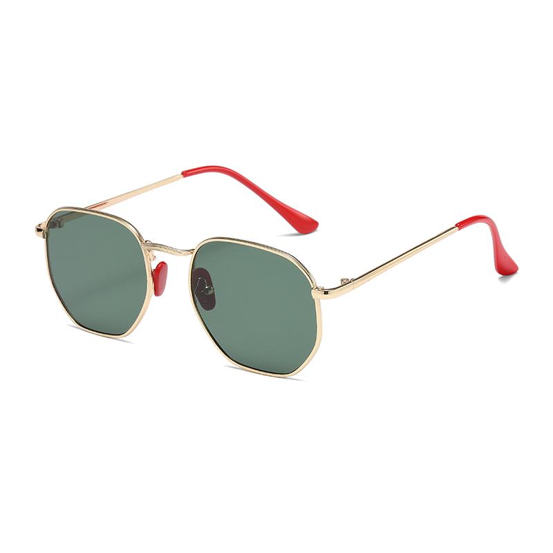 New Women Metal Frame Polygon Fashion Sunglasses Classic Street Shoot Travel Driving Sun Glasses Men Uv400 Luxury Brand Design
