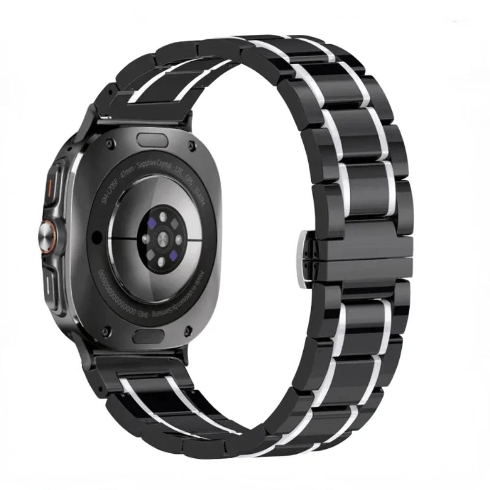 Keramický řemínek pro Samsung Galaxy Watch 8 Classic 46mm/Ultra 2025 47mm Náramek pro Galaxy Watch 8 44mm 40mm Kovový náramek