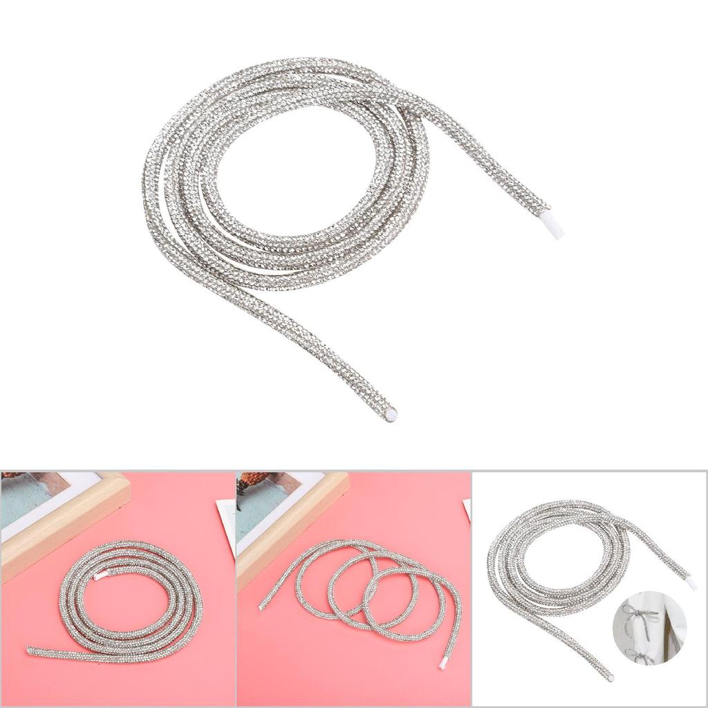 6mm 1m Rhinestones Tube Rope Trim Chain DIY Clothes Decoration for Jewelry Making