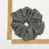 French Vintage Floral Print Hair Scrunchies Oversized Ruched Ponytail Holder Pastoral Style Elastic Hair Ties For Thick Hair