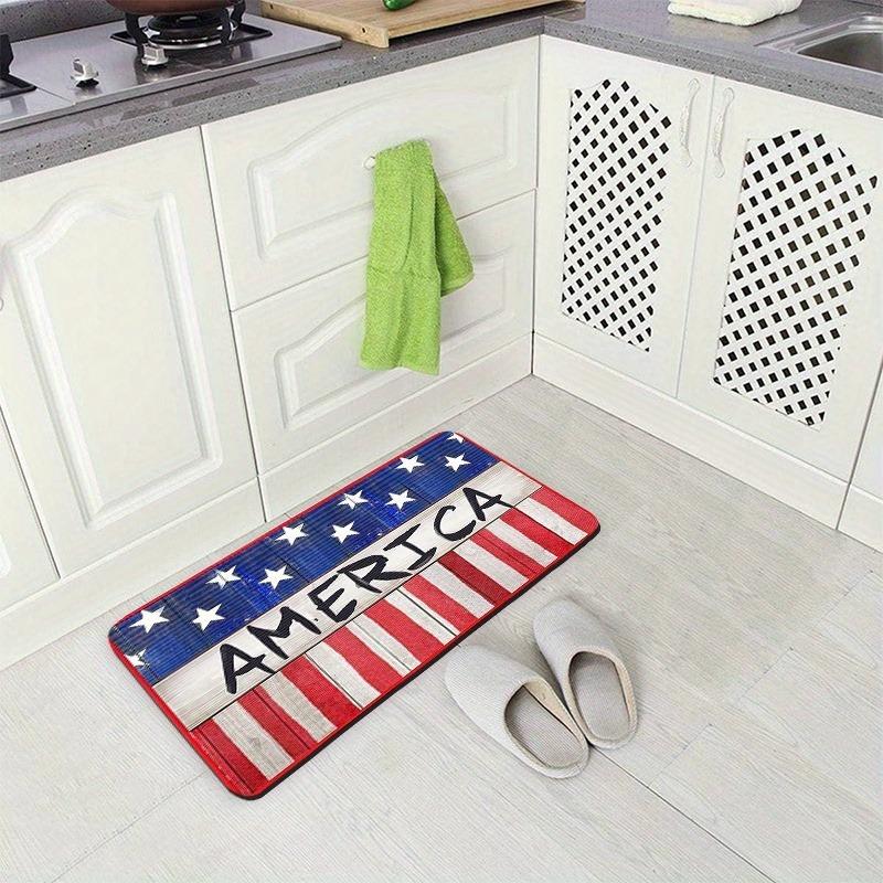 

1PC Welcome to America Kitchen Rug Non-Slip Door Mat Pop design Bathroom Rug Bath Mat Carpet for Home Sink Laundry ecoreeree 40cm x 60cm