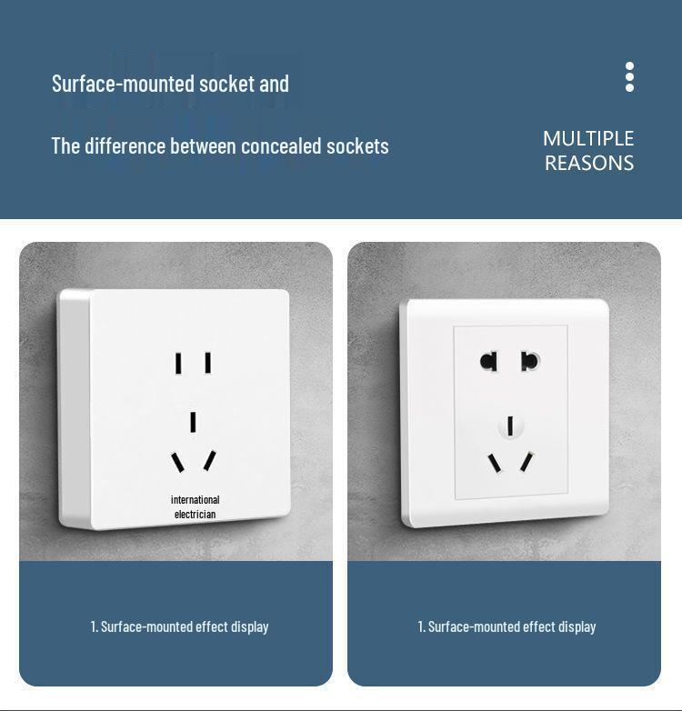 Surface Mount Wiring Box with Single Gang Light Control Switch Panel