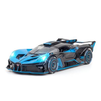 Modello di auto in lega pressofusa Bugatti Bolide in scala 1/24, auto giocattolo per bambini, regalo per bambini