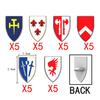 Military Building Blocks Medieval Solider Knights Equipments Mount War-Horse Wolf Flag Vests Shields Fiery Dragon Mini Blocks