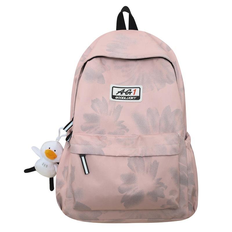 Simple Printed Schoolbag Middle School Girl Lightweight Large-capacity Backpack Leisure Travel Backpack