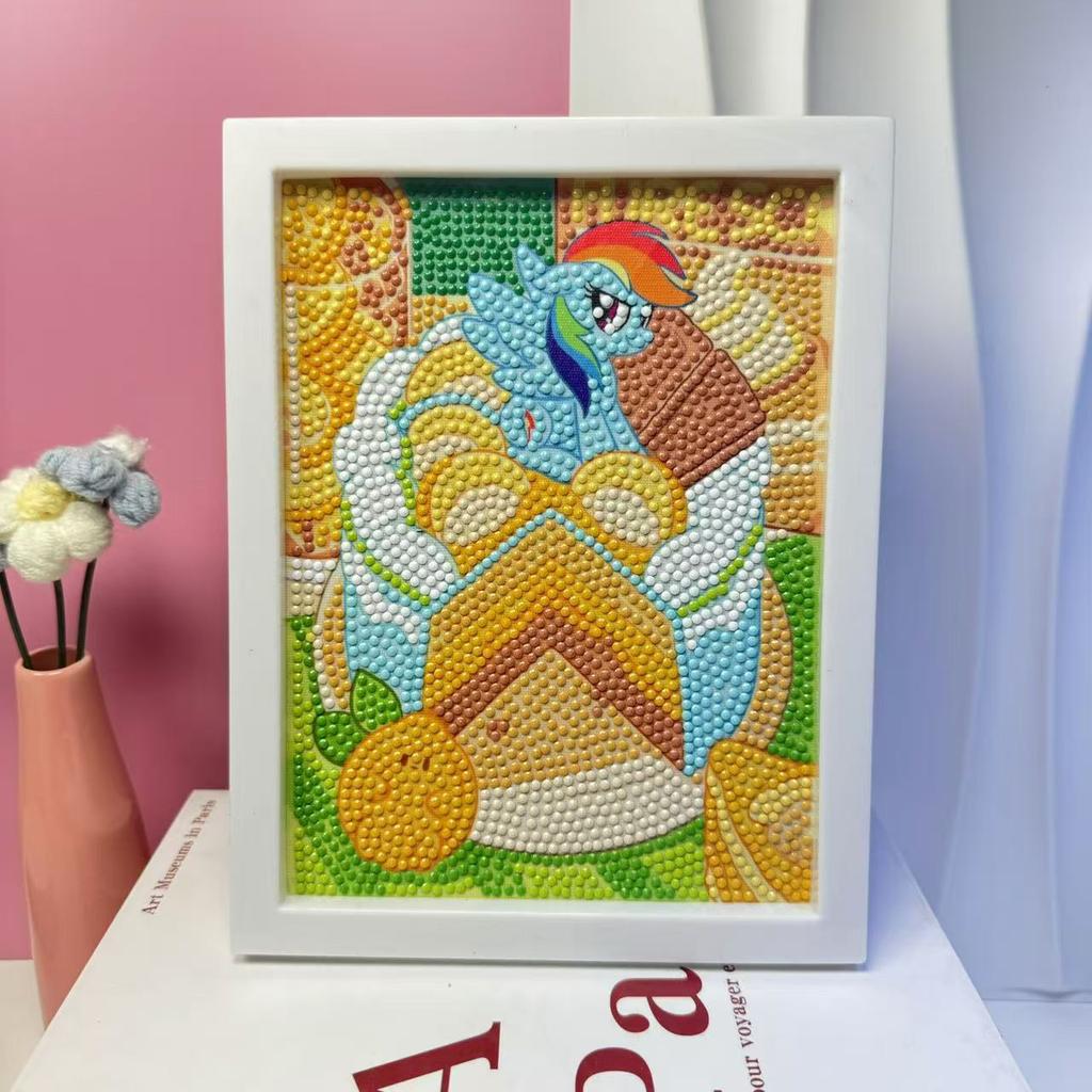 Children'S Diamond Painting Framed Handmade Diy Material Bag Sanrio Diamond Paste Painting Concentration Toy