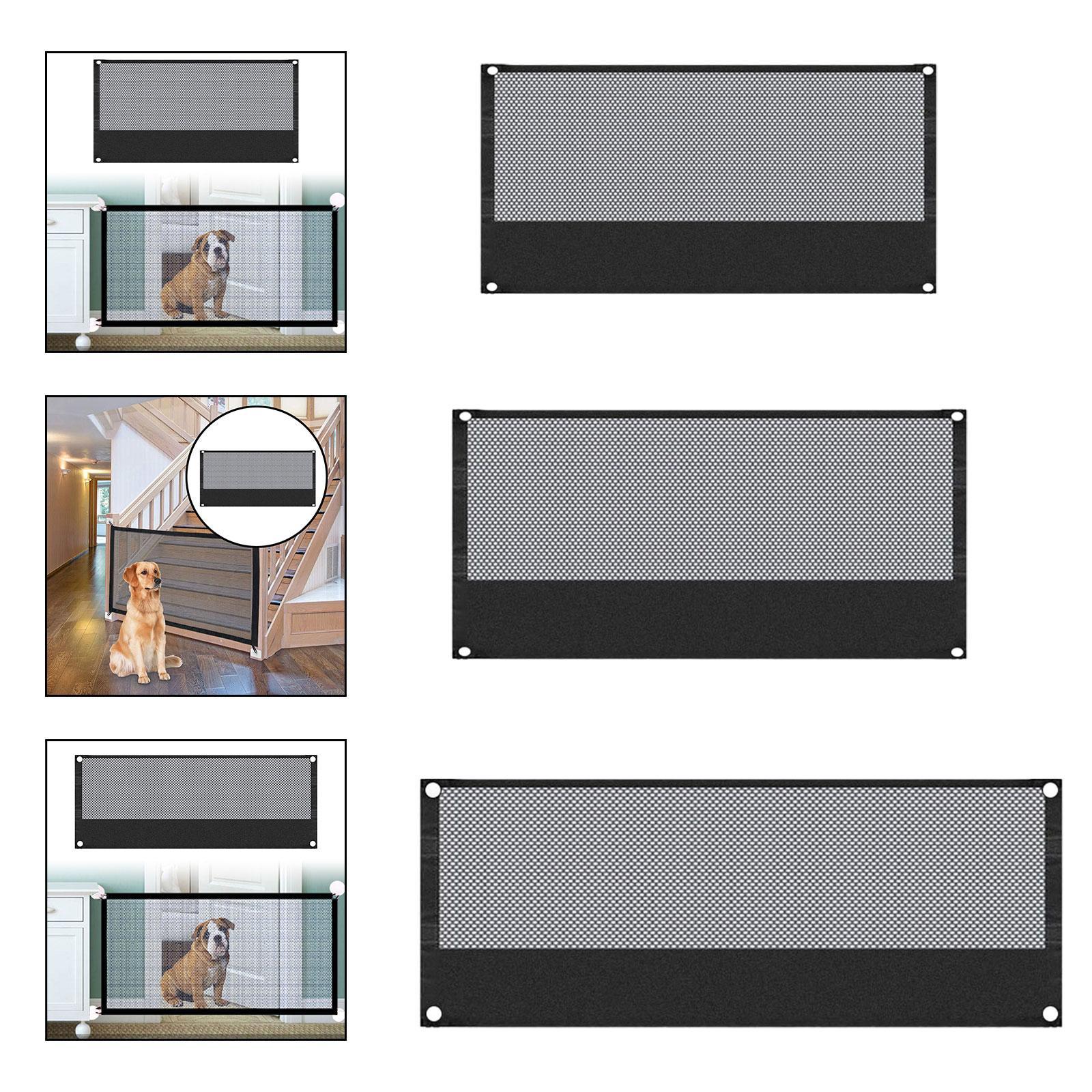 Multifunction Pet Gate Nylon Dog Barrier Indoor Outdoor Fence Protective Mesh for Kids and Animal Safety S