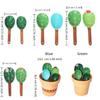Ceramic Measuring Spoons Set with Base Baking Spoons Flower Pot Cactus Ornament  Powder Scoop